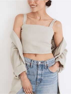 Madewell breezewoven Abbie crop top